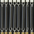 Vliegengordijn rits creme- goud - zwart 90x210 cm