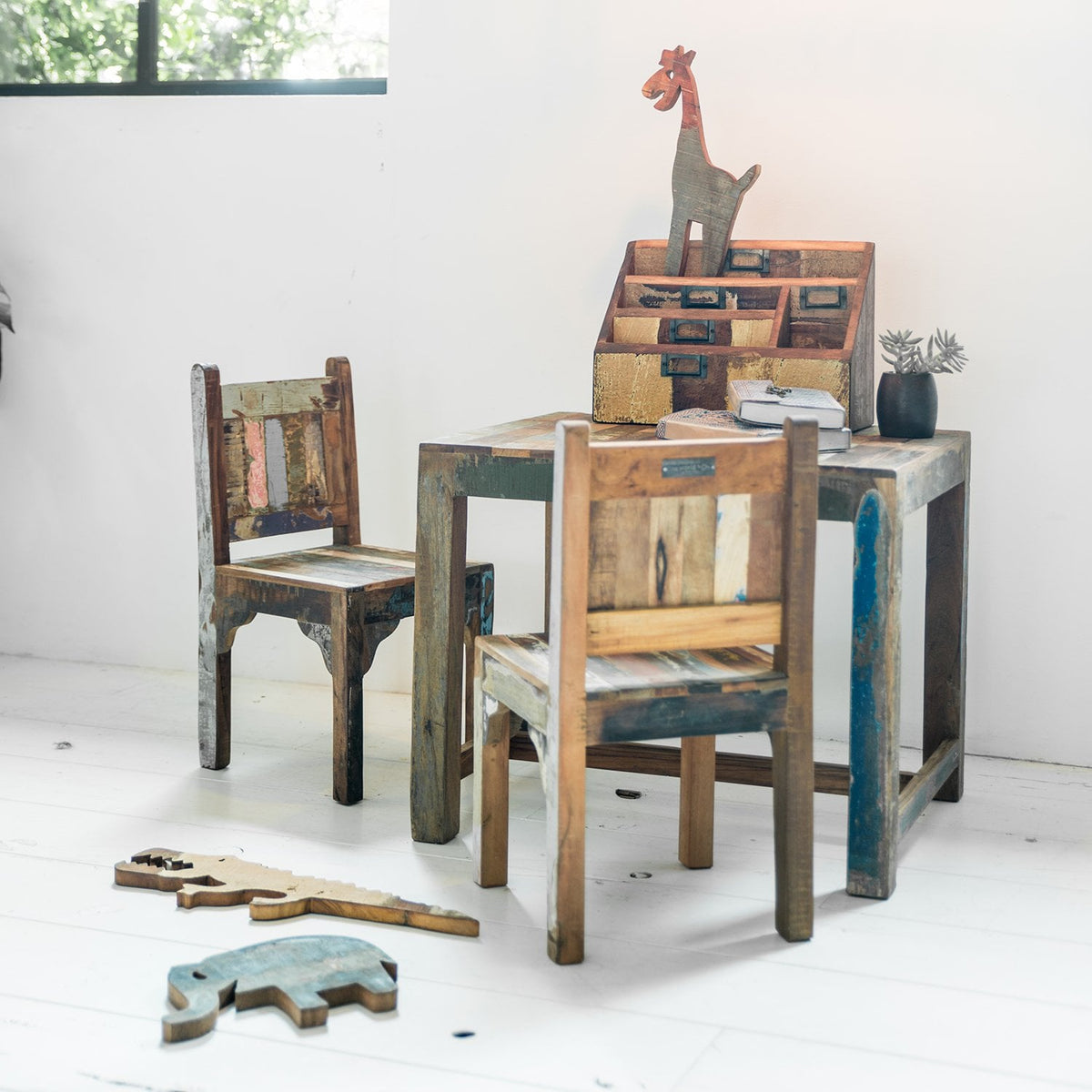 Scrapwood kinderstoel