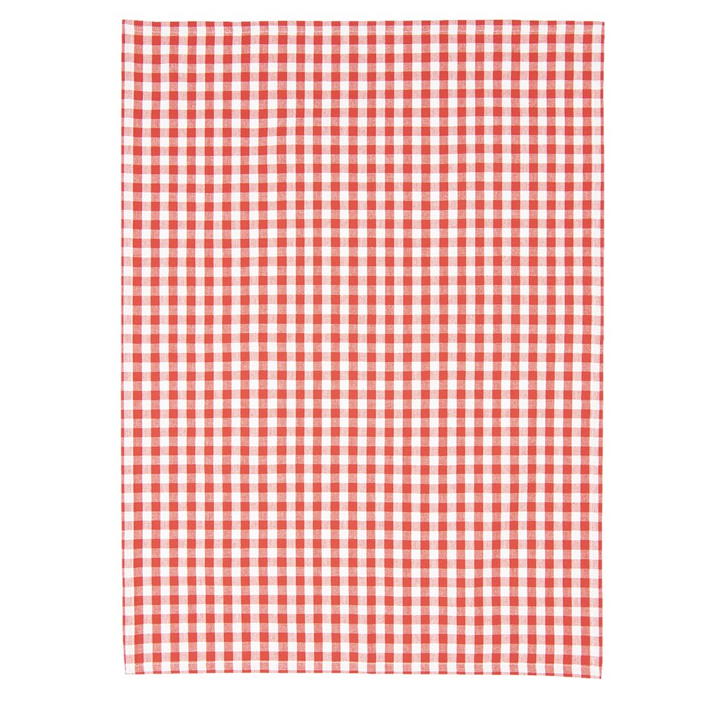 Theedoek 50x70 cm Rood Wit Katoen Ruit Keukenhanddoek