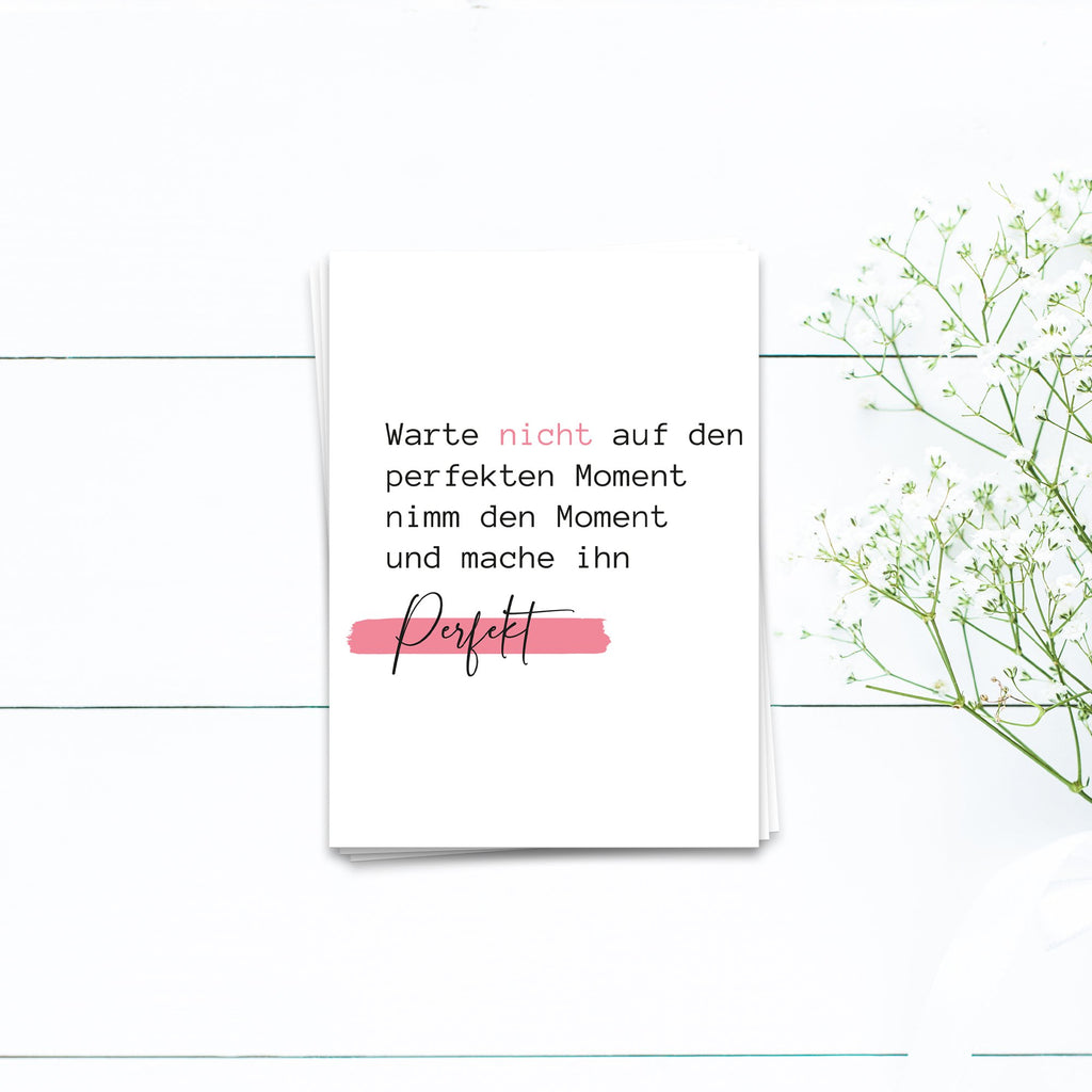 Wacht niet op het perfecte moment - ansichtkaart 10 set