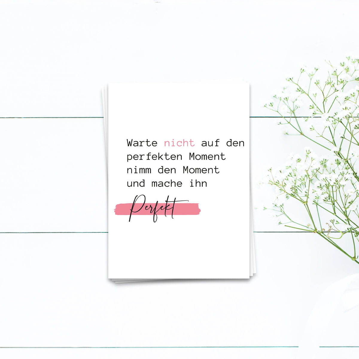 Wacht niet op het perfecte moment - ansichtkaart 10 set