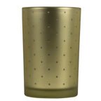 Theelichthouder blokjes goud paars large 18cm*