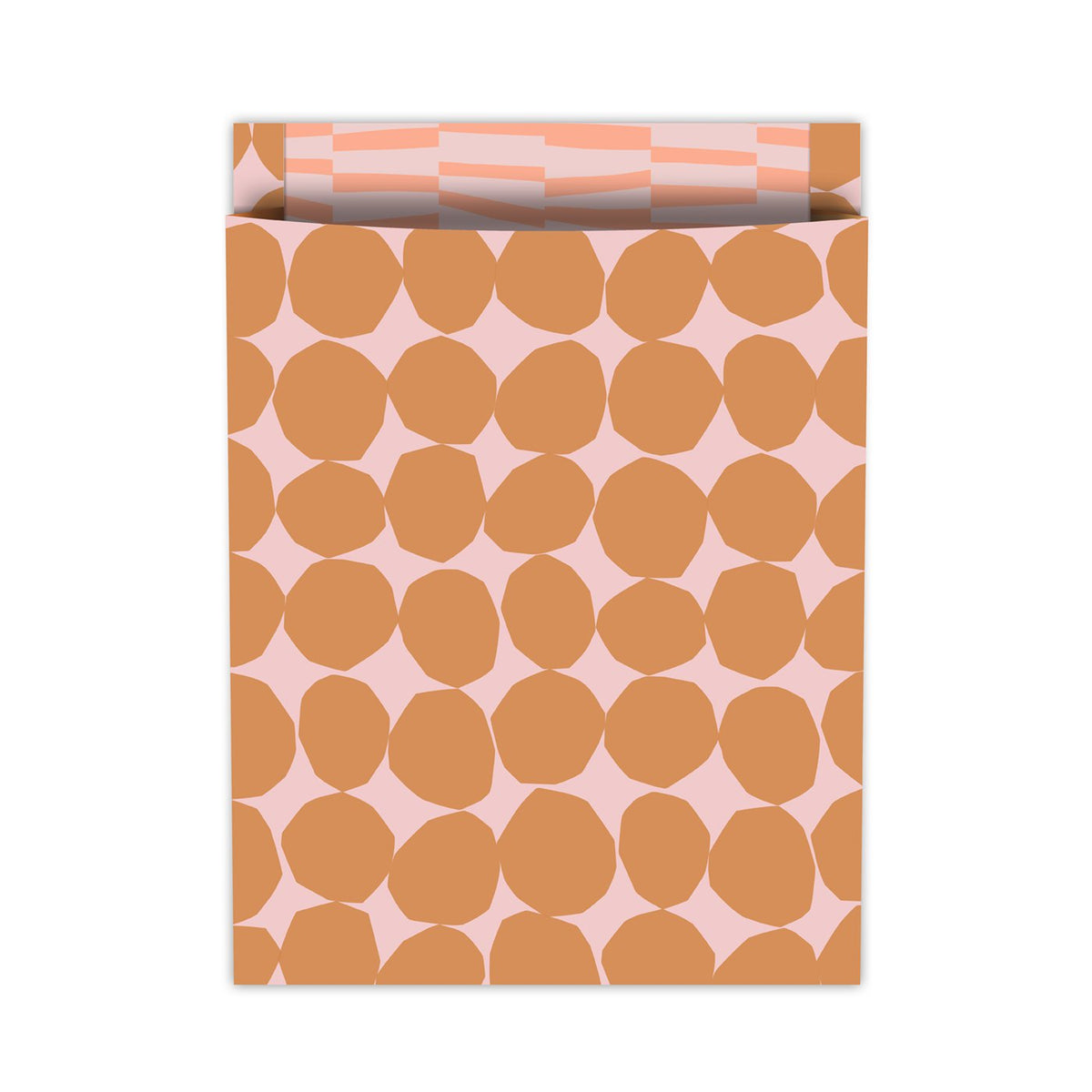 Sculpted Dots – Tijdschriftenzakken – 25×34+4cm 100st - roest/roze