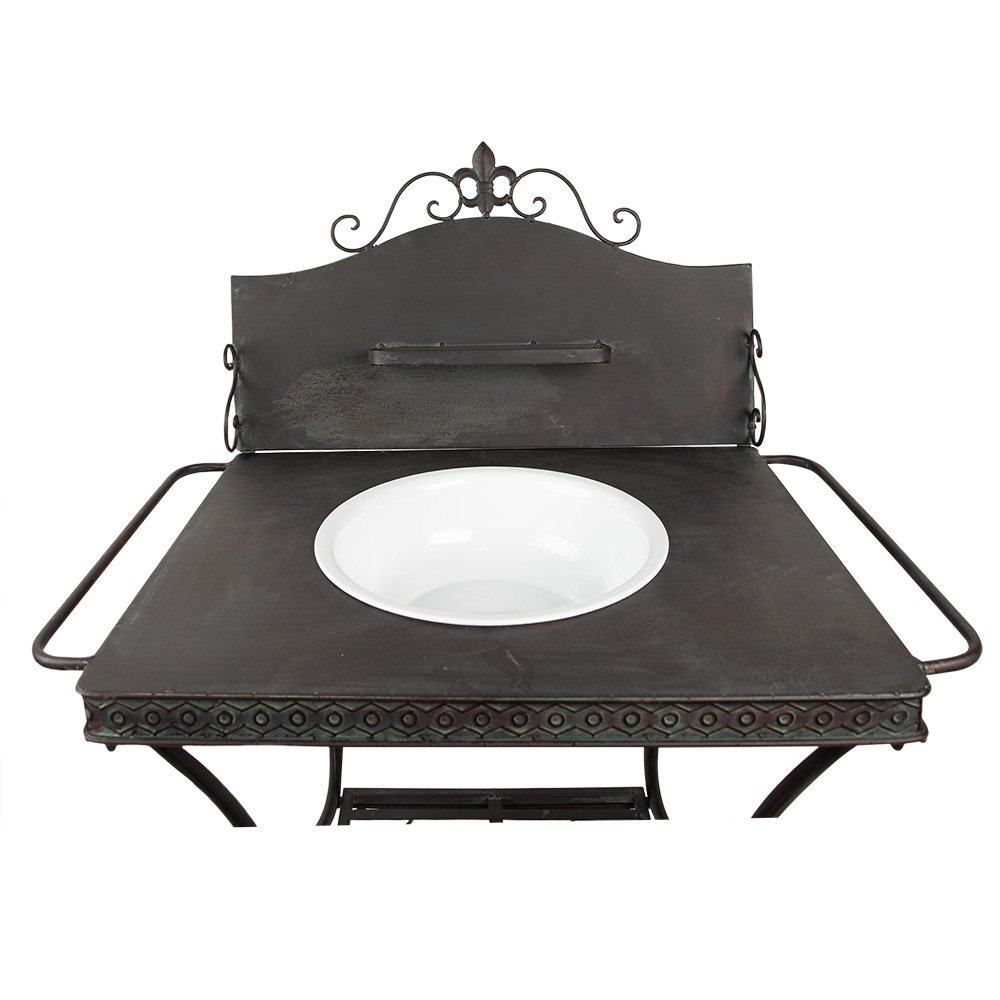 Kaptafel 72x48x114 cm Bruin Groen IJzer