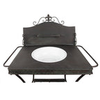 Kaptafel 72x48x114 cm Bruin Groen IJzer