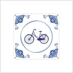 Wensetiket - delfts blauw – fiets – 250 stuks
