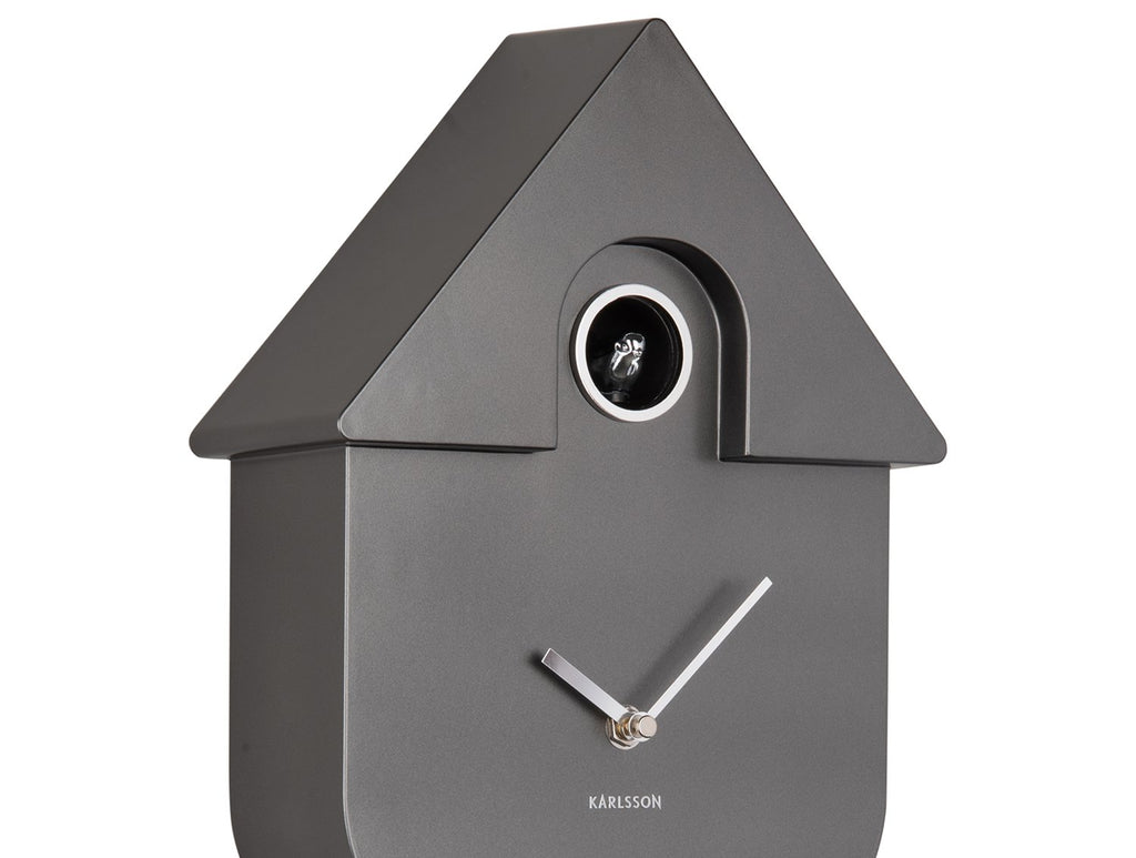 Wandklok Modern Koekoek Metallic