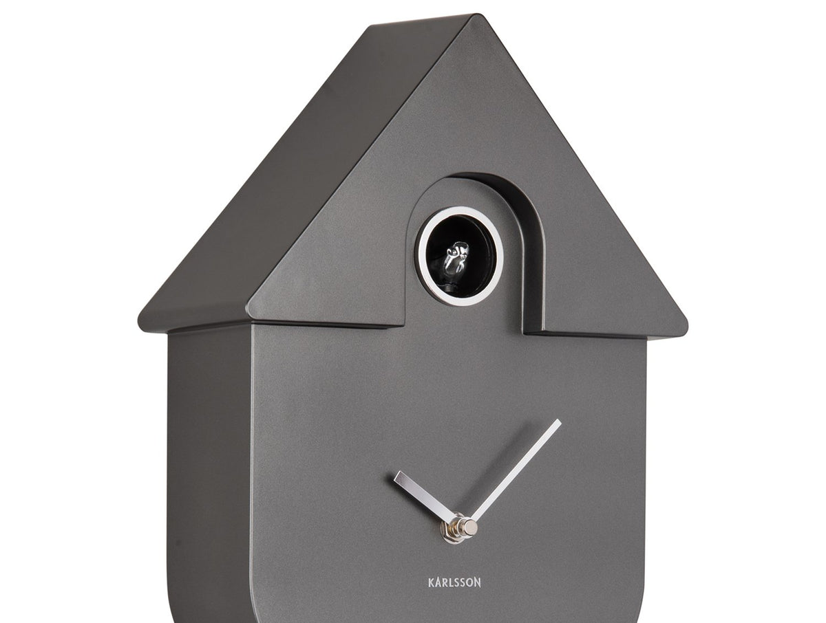 Wandklok Modern Koekoek Metallic