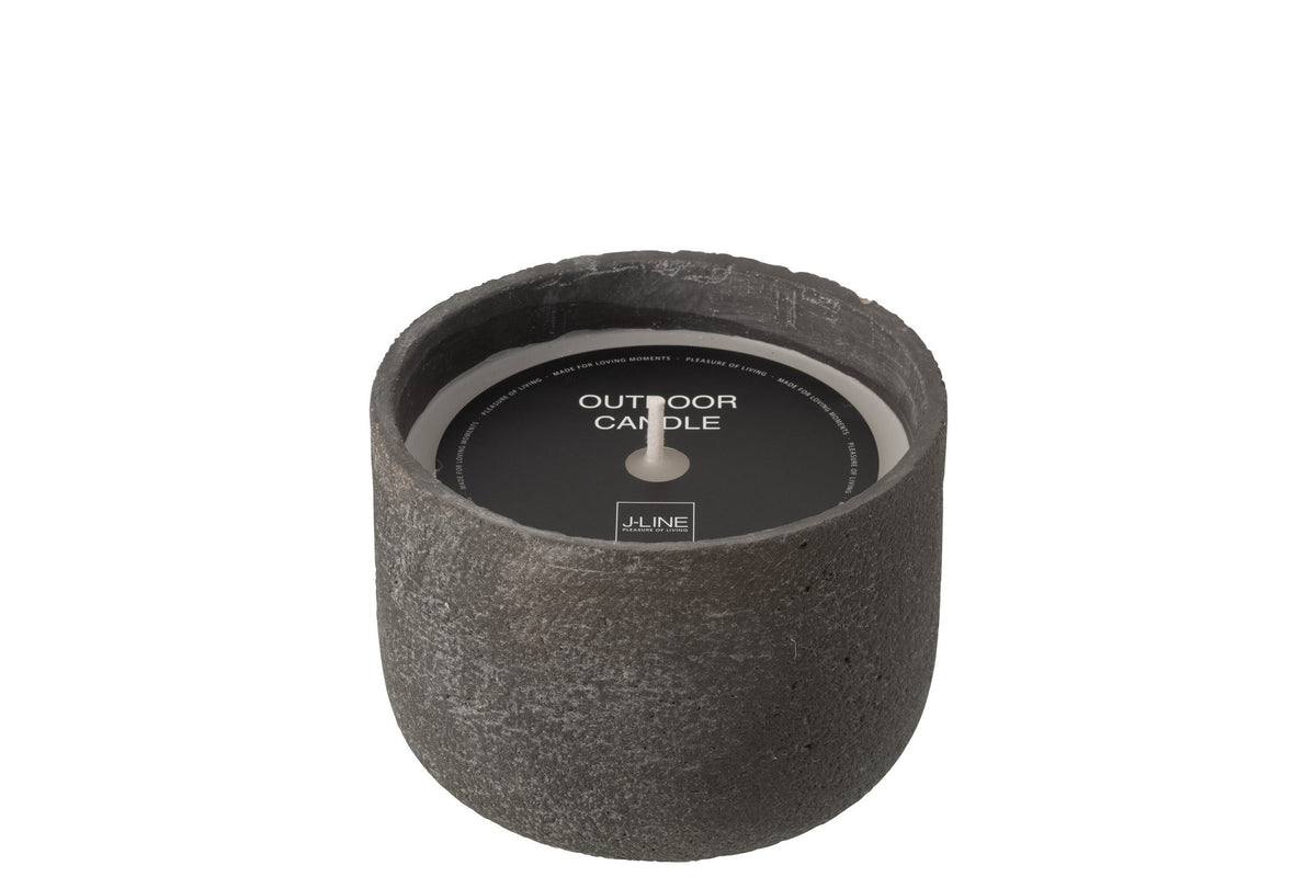 J-Line buitenkaars Rond - donkergrijs - M - 31U