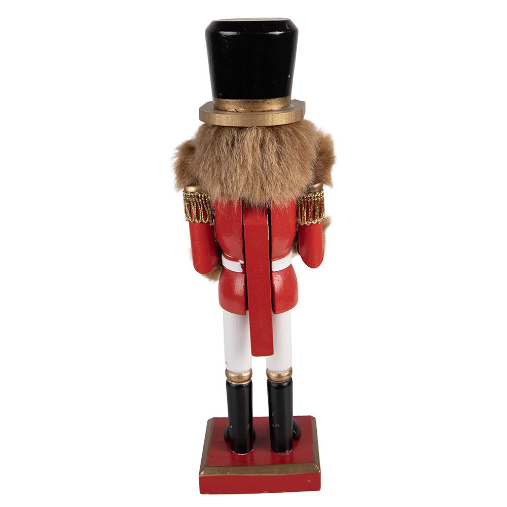 Kerstdecoratie Beeld Notenkraker 9x8x25 cm Rood Hout
