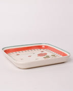 Serveerbord | Handgeschilderd keramisch rozenmotief | 2 maten | Geschenkdoos
