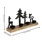 Ornament Baliguian Zwart 38x8x20 cm