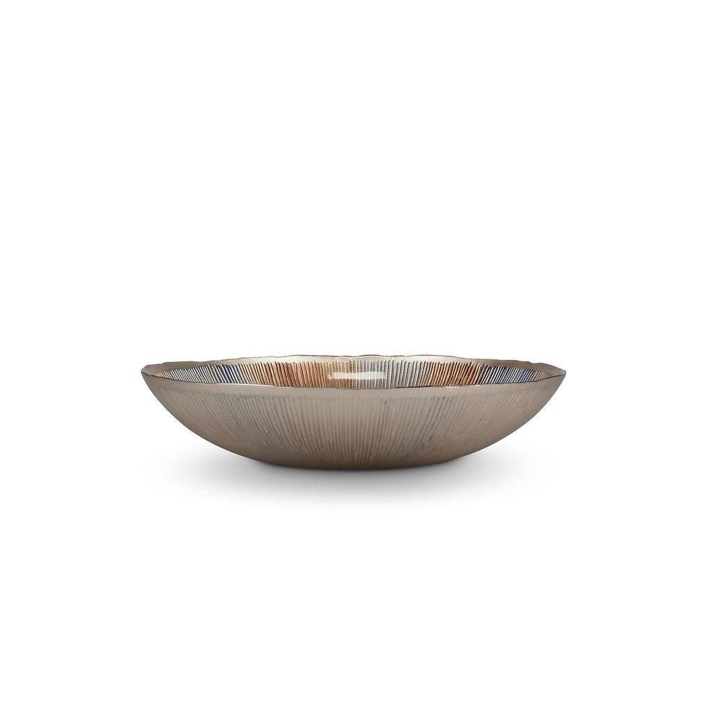 Decoratieve schaal 33xH6cm glas herfst Cosmo