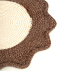 Bruin polyester gevlochten placemat – elegante eetmat