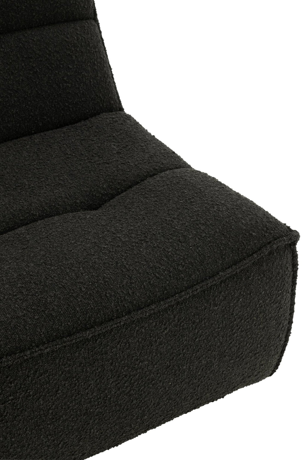 J-Line zetel Draaiend Vierkant - hout/textiel - zwart