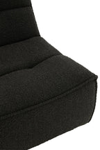 J-Line zetel Draaiend Vierkant - hout/textiel - zwart