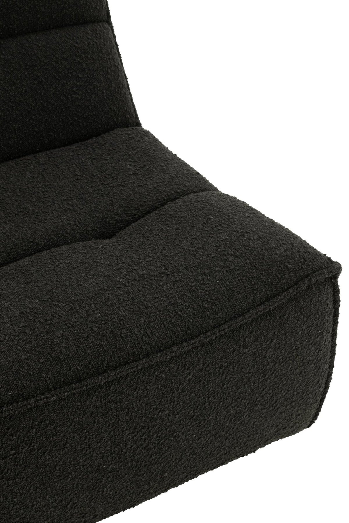 J-Line zetel Draaiend Vierkant - hout/textiel - zwart