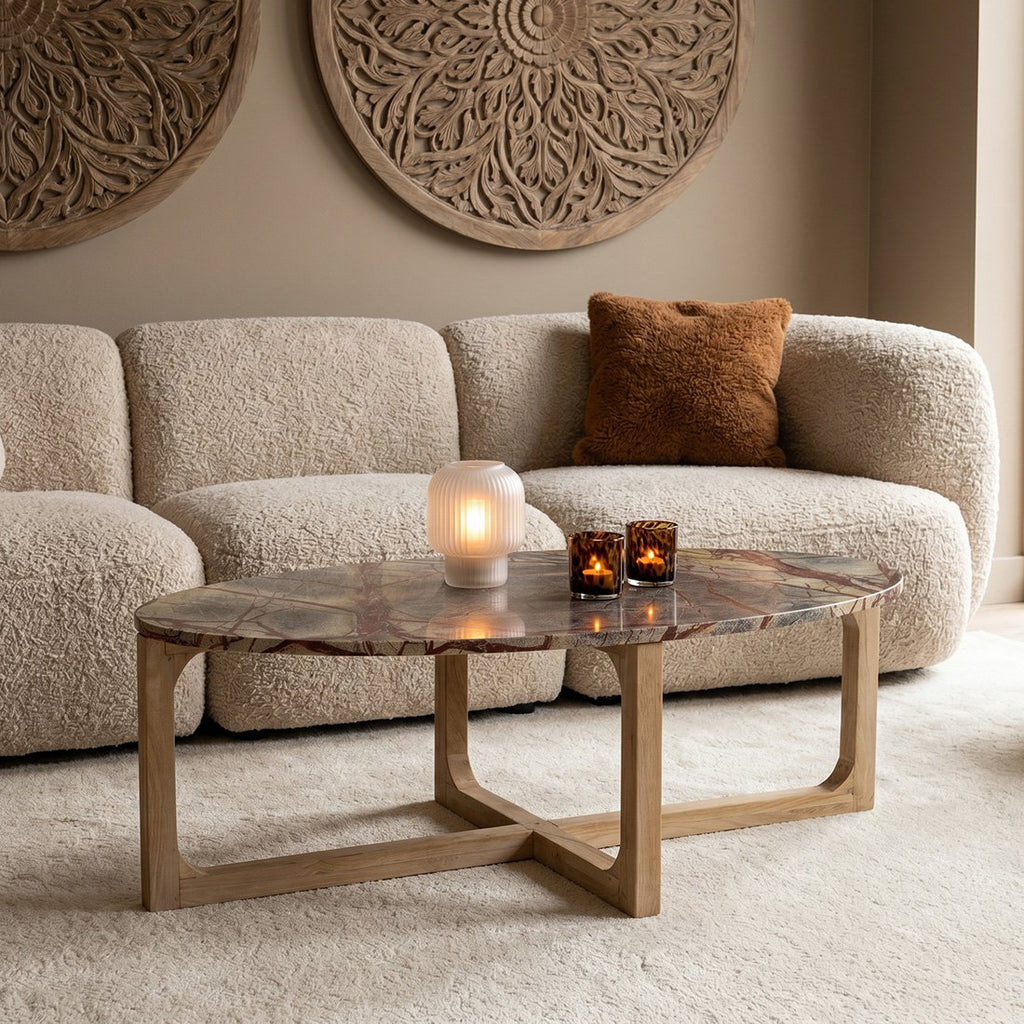 Marmeren salontafel Bizar - 120x60x38 cm