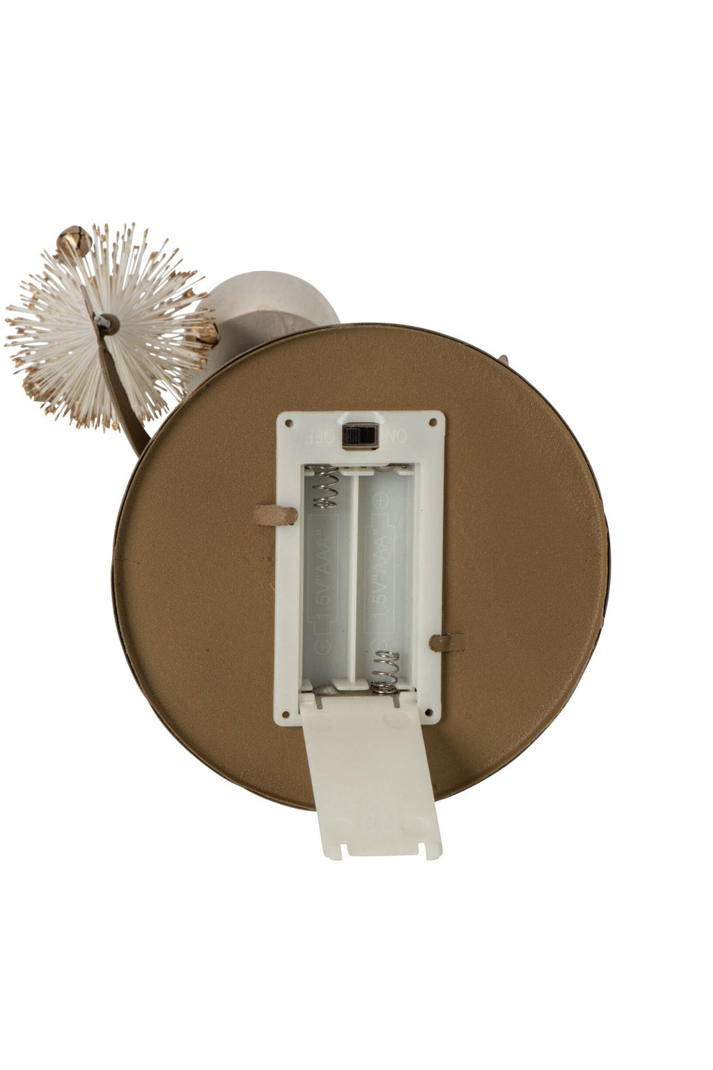 J-Line Ledkerstman - ijzer - bruin/wit - large