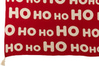J-Line deken Hohoho - polyester - kerstrood/wit