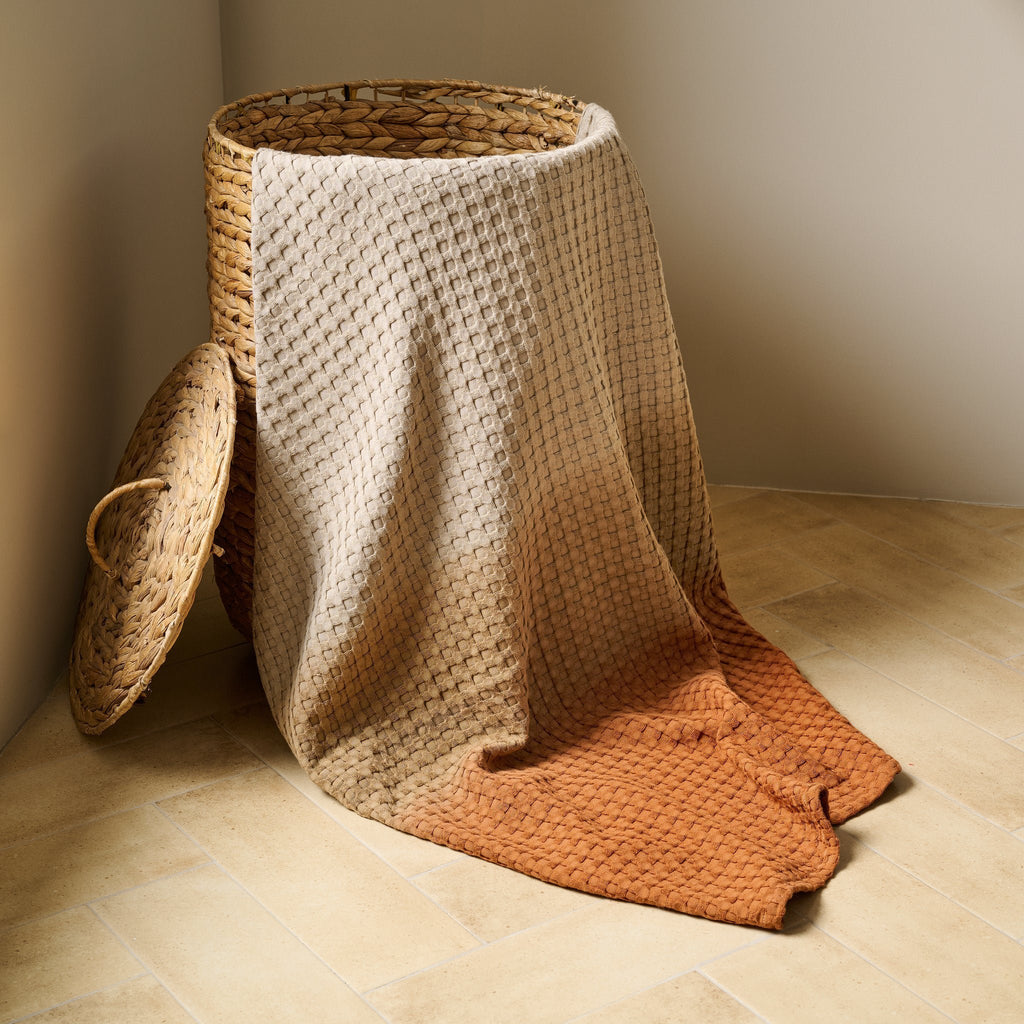 Katoenen bamboe wafelhanddoek - Dip Dye, duurzaam