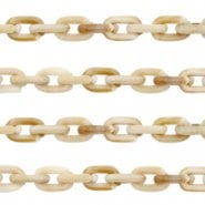 Brillenkoord acrylic chain verguld