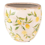 Bloempot Ø 14x14 cm Geel Keramiek Citroen Bloempot Binnen