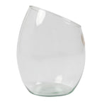 Eco schuine ribbel vaas 'trijntje' h20 d16 cm - no labeling