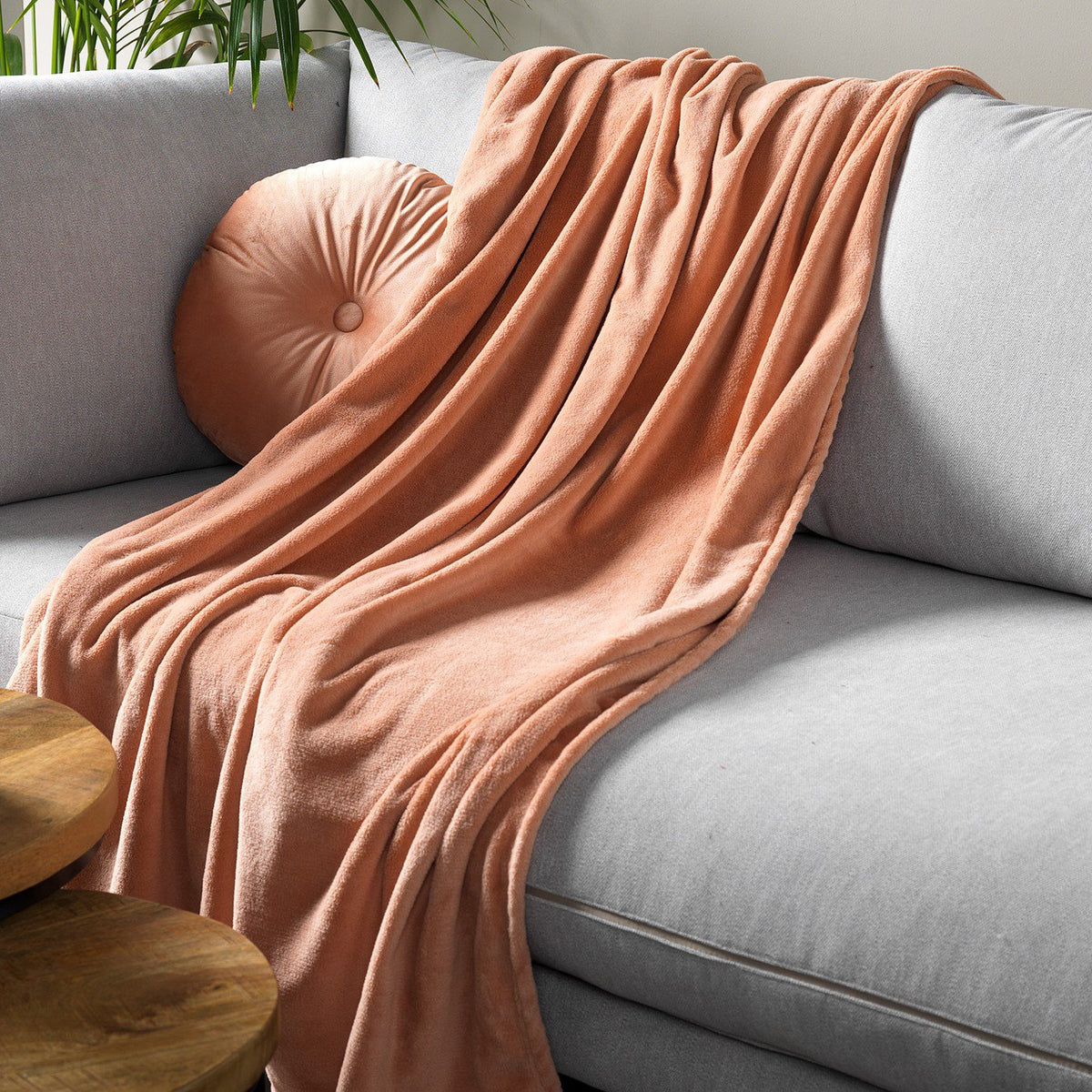 Dutch Decor Harvey - Plaid 150x200 cm - Muted Clay - roze