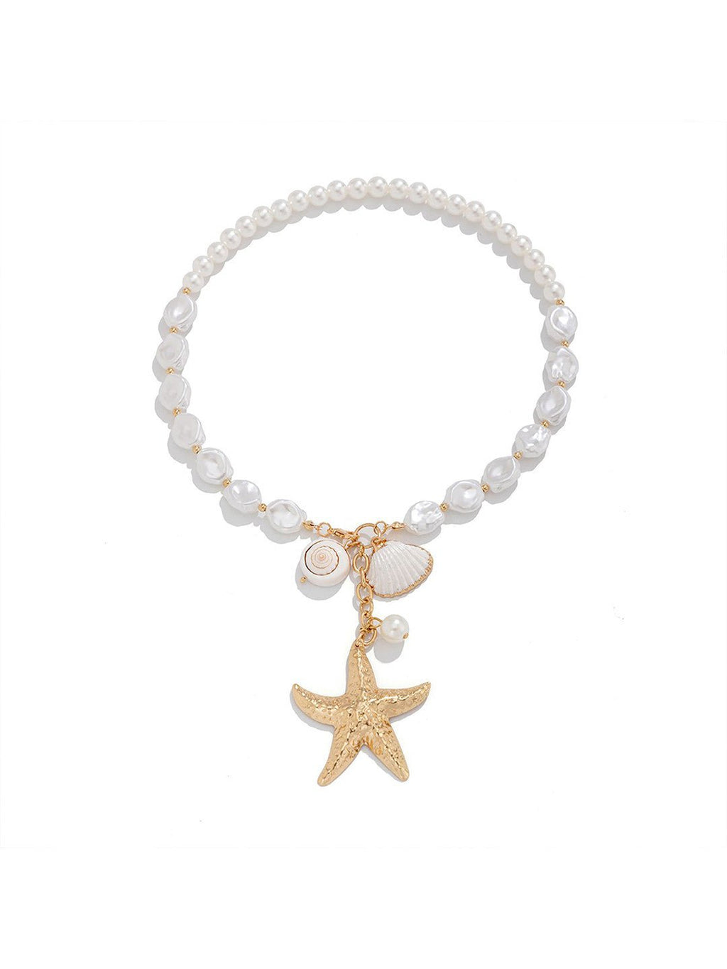 Vergulde ketting – mode-sieraden – pareldetail – lengte 45,7 cm