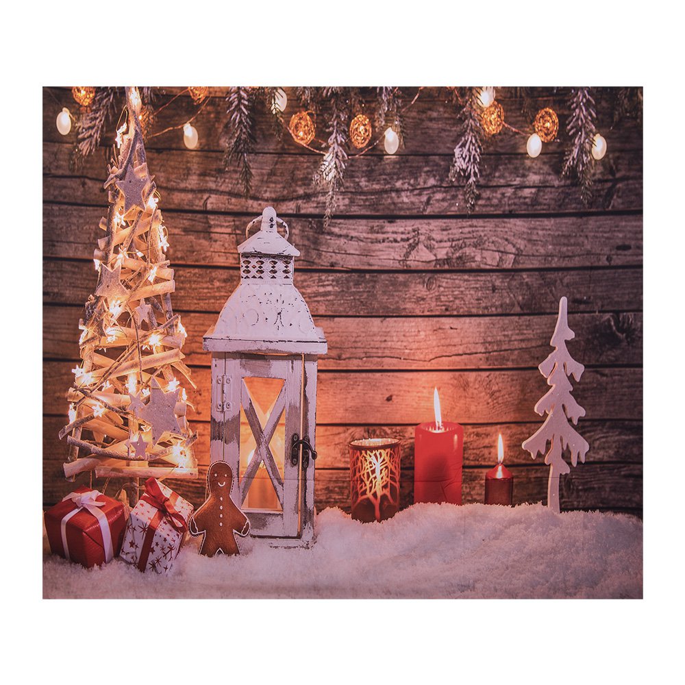 Kerst Achtergronddoek 180x210 cm Bruin Textiel Kerstboom