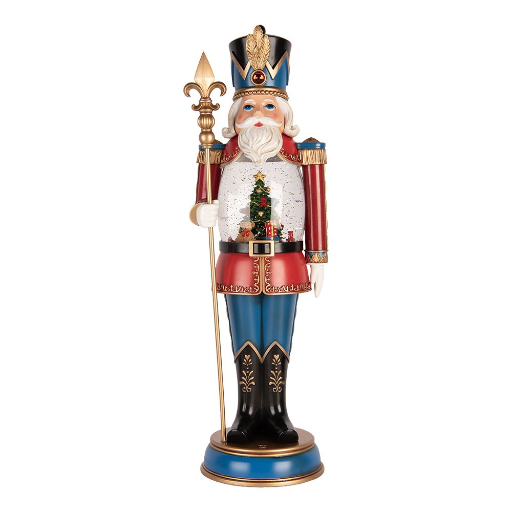 Kerstdecoratie met LED-verlichting en muziek Notenkraker 5x14x50 cm / 3xC Rood Kunststof