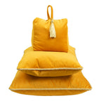 Half kussen fluweel goud honing 35x45cm