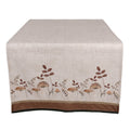 Tafelloper 50x140 cm Beige Katoen Paddenstoelen Tafelkleed