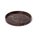 Marmer dienblad rond met rand tray Ø30cm rood