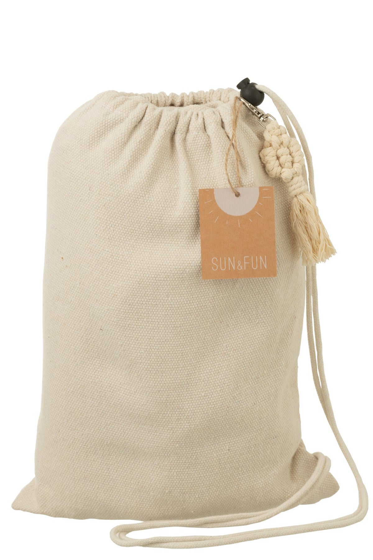J-Line Hangmat Effen Katoen/Polyester Licht Beige
