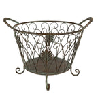 Opbergmand Set van 2 Ø 41 cm Groen Bruin IJzer Mand