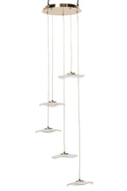 J-Line plafondlamp bloem - acryl - goud - large