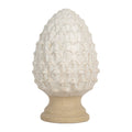 Decoratie Beeld Dennenappel Ø 9x15 cm Beige Aardewerk