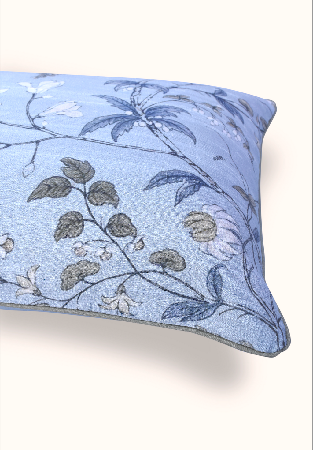 Handgeweven kussensloop met bloemenprint - Morris-geïnspireerd