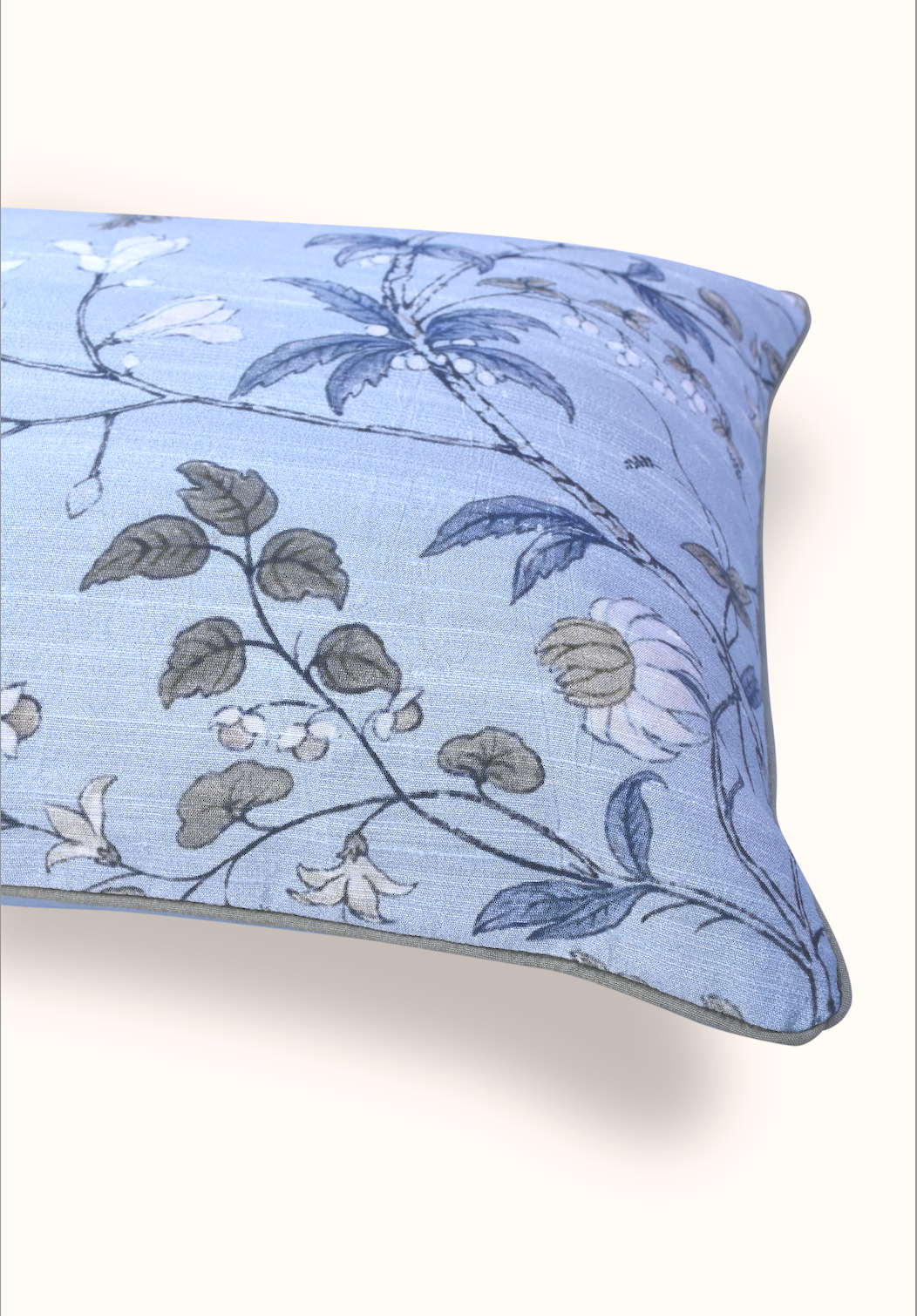 Handgeweven kussensloop met bloemenprint - Morris-geïnspireerd