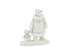 J-Line figuur IjsBeer + Beertje Hand In Hand - polyresin - wit/grijs