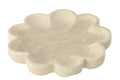 J-Line decoratie Plateau Bloem - hout - wit - L