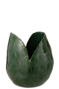 J-Line vaas Thibault - keramiek - groen - L
