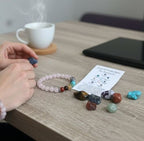 Energie activerende Chakra's (natuurstenen) met Rozenkwarts armband