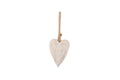 Volhout hanger hart 10x15cm wit gewassen