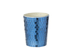J-Line geurkaars Spiegel - Moon Water & Sage - glas - blauw