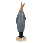Beeld Konijn 34 cm Bruin Blauw Polyresin Paasdecoratie