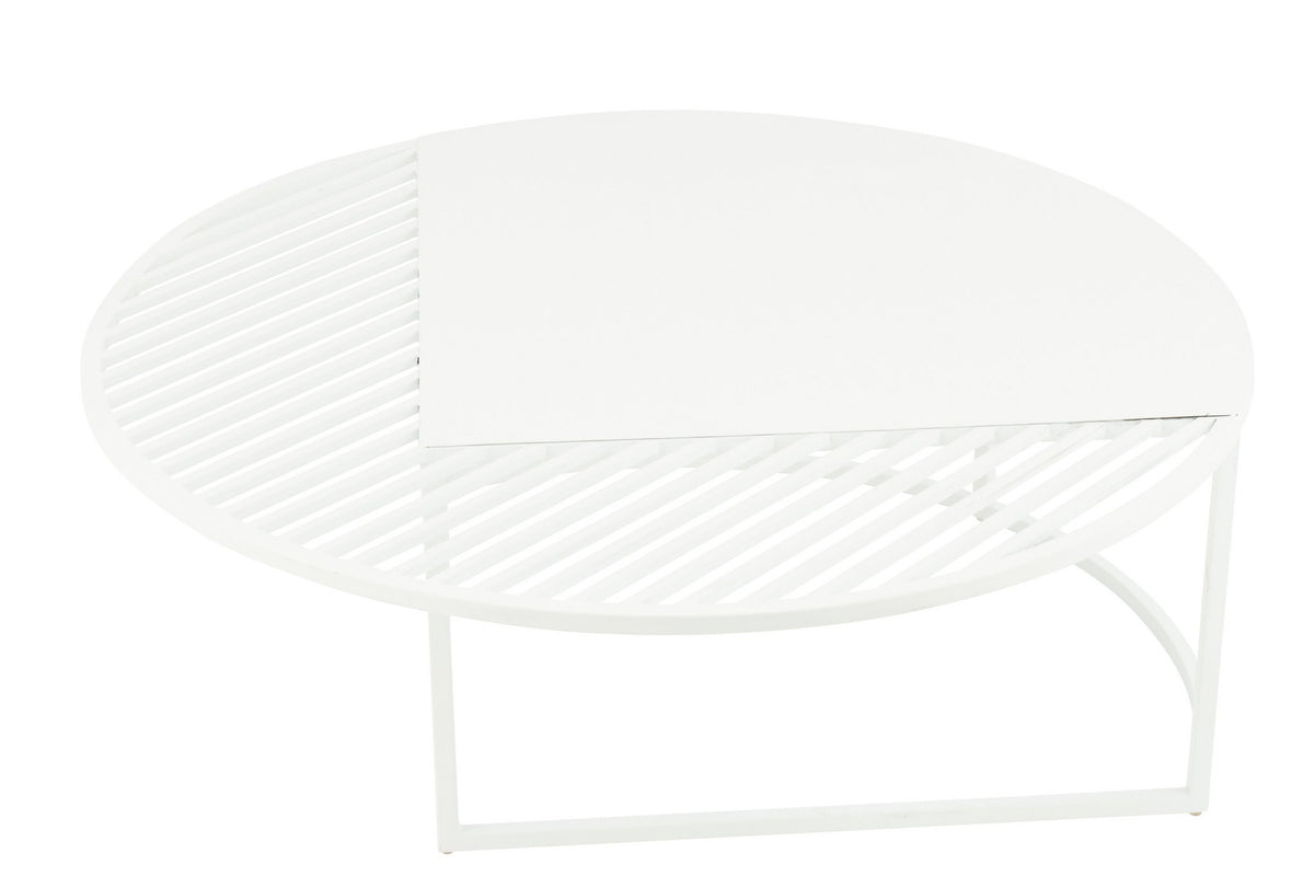 J-Line bijzettafel Outdoor Rond - metaal - wit