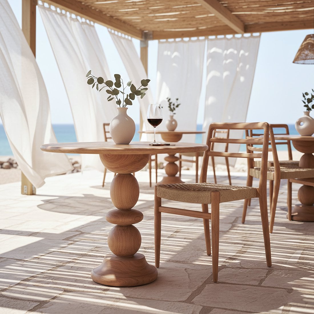 Teakhouten bistro tafel - Tuintafel - Ø 69 cm